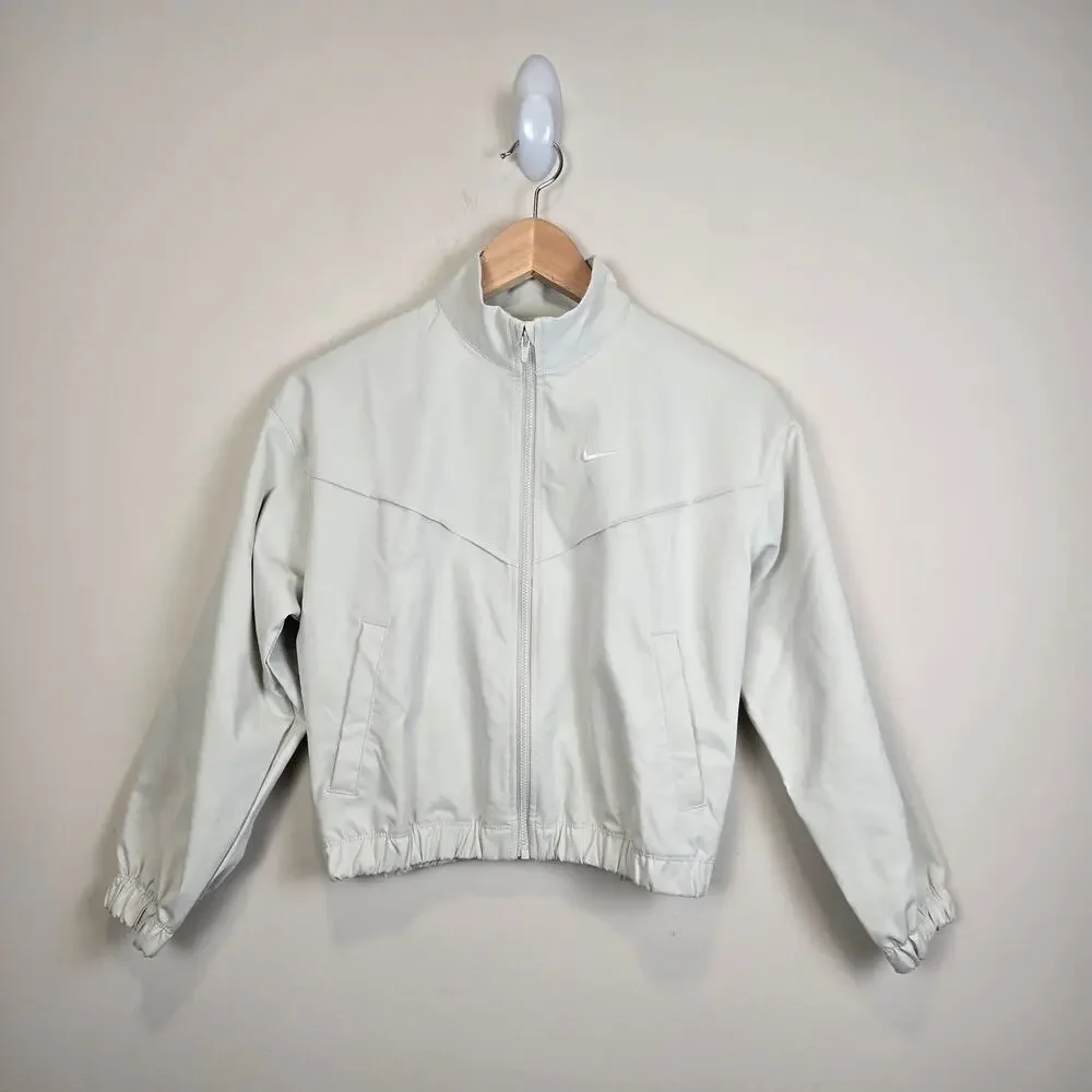 Nike Sportswear Girls Size XS/6 Oversized Lightweight Jacket Light Bone/White